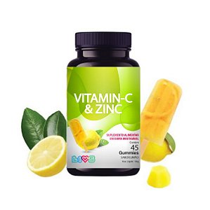 Vitamina C + Zinco  45 gomas - LIVS Gummies