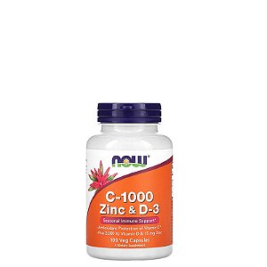 Vitamina C 1.000 Zinco e D-3 100 caps NOW FOODS
