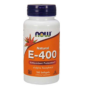 Vitamina E 400UI  Now Foods 100 softgels  - Importado