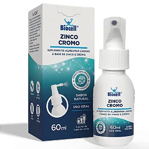 Zinco Cromo - Suplemento Alimentar Líquido Spray Sublingual 60 ml