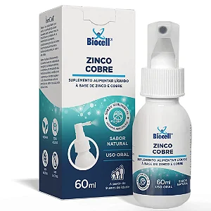 Zinco Cobre - Suplemento Alimentar Líquido Spray 60 ml