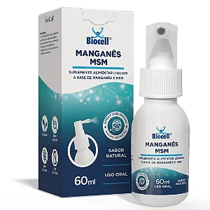 Manganês MSM - Suplemento Alimentar Líquido Sublingual Spray 60 ml