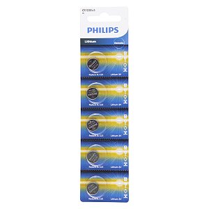 05 Pilhas Philips Cr1220 3v Bateria Original - 01 Cartela