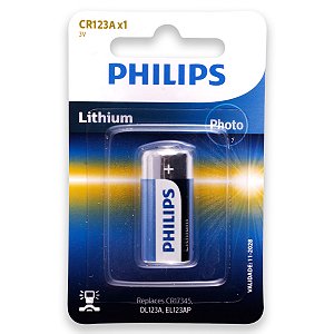 Bateria Pilha Cr123 Philips 1 Cartela