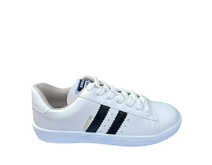 TENIS SUA CIA BRANCO TIRAS PRETAS