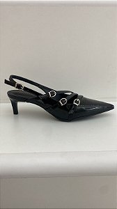 SLINGBACK LECOLLINE PRETO BEATRIZ VERNIZ