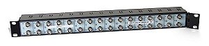 Painel de Baluns 24 Posições Rj45 X BNC Com 24 módulos 1U Padrão 19 Polegadas Rack