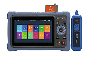 Mini OTDR FST005 9 Funções Fibra Ativa 1550NM Tela Touch Até 100 Km