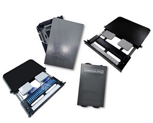 Distribuidor Interno Óptico DIO 24 Fibras 19" Padrão Rack - Tipo Simples ou Duplex - Completo Até 144 Fibras Ópticas ou Descarregado