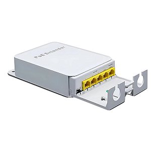 Extensor PoE 48V Externo IP55 5 portas Hi-BT14GV