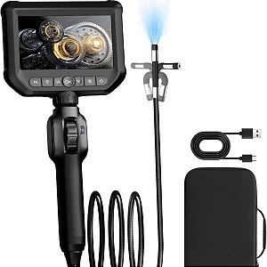 Endoscópio Boroscópio 360° Full HD 8mm S43 1 Metro