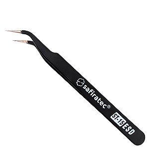Pinca Antiestatica Dissipativa em Aco Inoxidavel Safiratec ST15-ESD