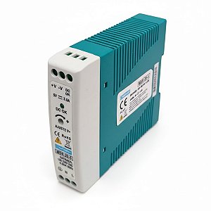 Fonte Chaveada 20W 5V 3.0A 100-240VAC para Trilho Din Safiratec MDR-20-5