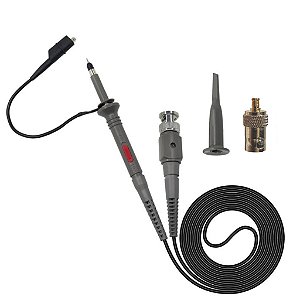 Kit Ponta De Prova 100MHz X1 X10 P6100 + Adaptador BNC-MCX