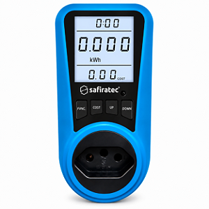 Medidor Consumo Energia Wattímetro Voltímetro Tomada c/ Backlight Safiratec 495B 3600W