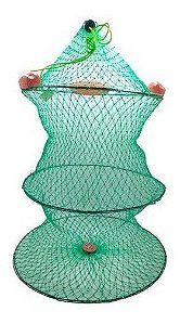 Samburá Flutuante Viveiro Peixe Arame Pesca 60cm Covo