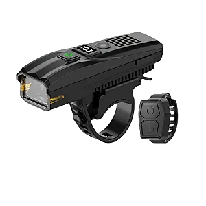 Farol Bike Buzina USB Controle Remoto S/ Fio Medidor Digital