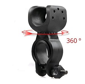 Suporte Lanterna Tática Para Guidão Bike Giratório 360º