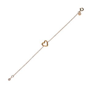 Pulseira Coração Vazado