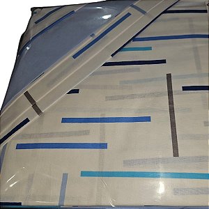 Jogo de lençol solteiro padrão Box Percal, 03 unidades, bordado de Ibitinga