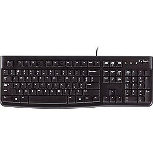 Teclado com fio USB Logitech K120 Resistente à Respingos e Layout ABNT2 - Caixa com 01 unidade