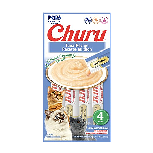Petisco Churu Atum para Gatos - Pacote 4 Tubos de 14g