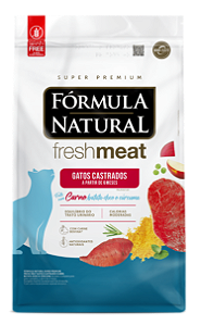 Ração Fórmula Natural Fresh Meat Gatos Castrados Carne 10,1Kg