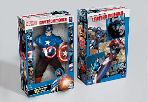 Boneco de Vinil Gigante Capitão América 10 frases + Som - Mimo Toys