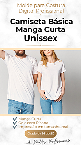 Molde Camiseta Básica Unissex Manga Curta