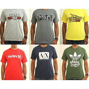 Kit 20 Camisetas Camisas Masculinas Multi-marcas Atacado