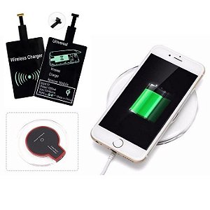 Carregador Por Indução Sem Fio Qi + Receptor Usb Tipo A