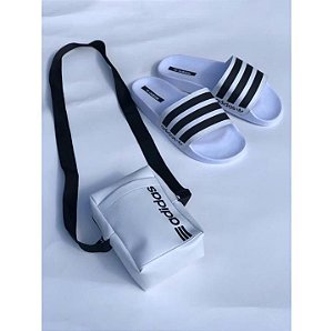 Kit Chinelo e Bolsa Adidas Confortável e Barato