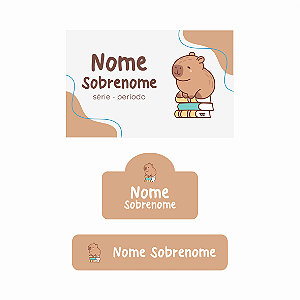 25 - Capivara 2 - kit escolar