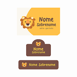 28 - Leão - kit escolar