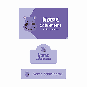 33 - Hipopótamo - kit escolar