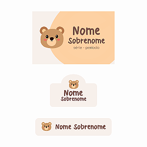 34 - Urso - kit escolar