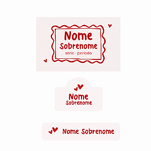 38 - Coração - kit escolar