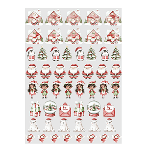 Adesivo Transfer - para Objetos - Natal Cute