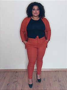 Conjunto 2 peças em bengaline Blazer longo, com elastano, confortável e lindo
