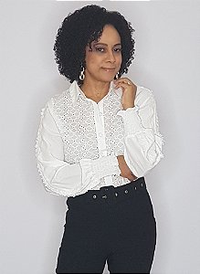 Camisa lese manga longa com lastex no punho