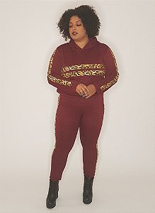 Conjunto em matelasse 2 peças jaqueta com capuz