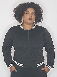 Jaqueta Bomber com zíper