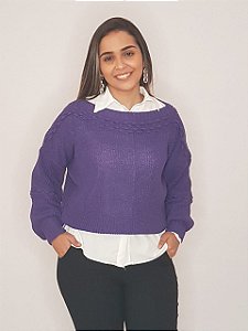 Blusa em Tricô manga longa