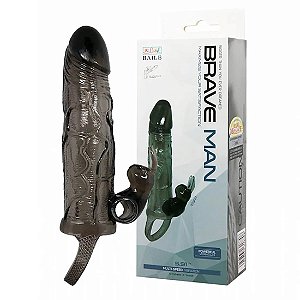 Brave Man Capa com Anel Peniano Estimulador de Clitóris e Vibrador Miss Collection