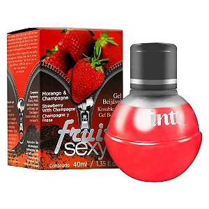 Fruit Sexy Gel Beijável Sabor Morango & Champagne 40ml Intt