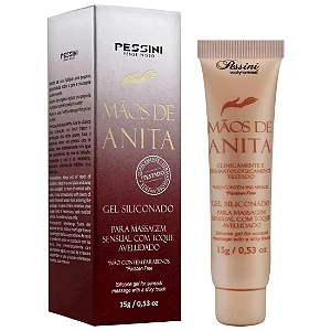 Gel Siliconado para Massagem Sensual com Toque Aveludado Mãos de Anita 15g Pessini