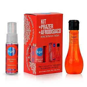 Kit Gel Óleo e Aromatizante Afrodisian Índia K Import & Export