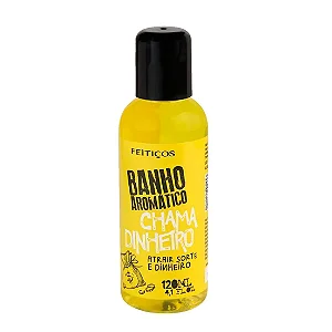 Banho Aromático Chama Dinheiro Preparação Conceitual 120ml Linha Nova Magia Feitiços Aromáticos
