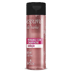 Espuma de Banho Morango com Champagne Sedução 60ml Feitiços