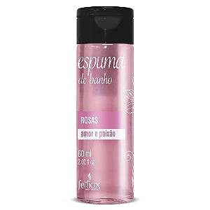 Espuma de Banho Rosas Amor e Paixão 60ml Feitiços